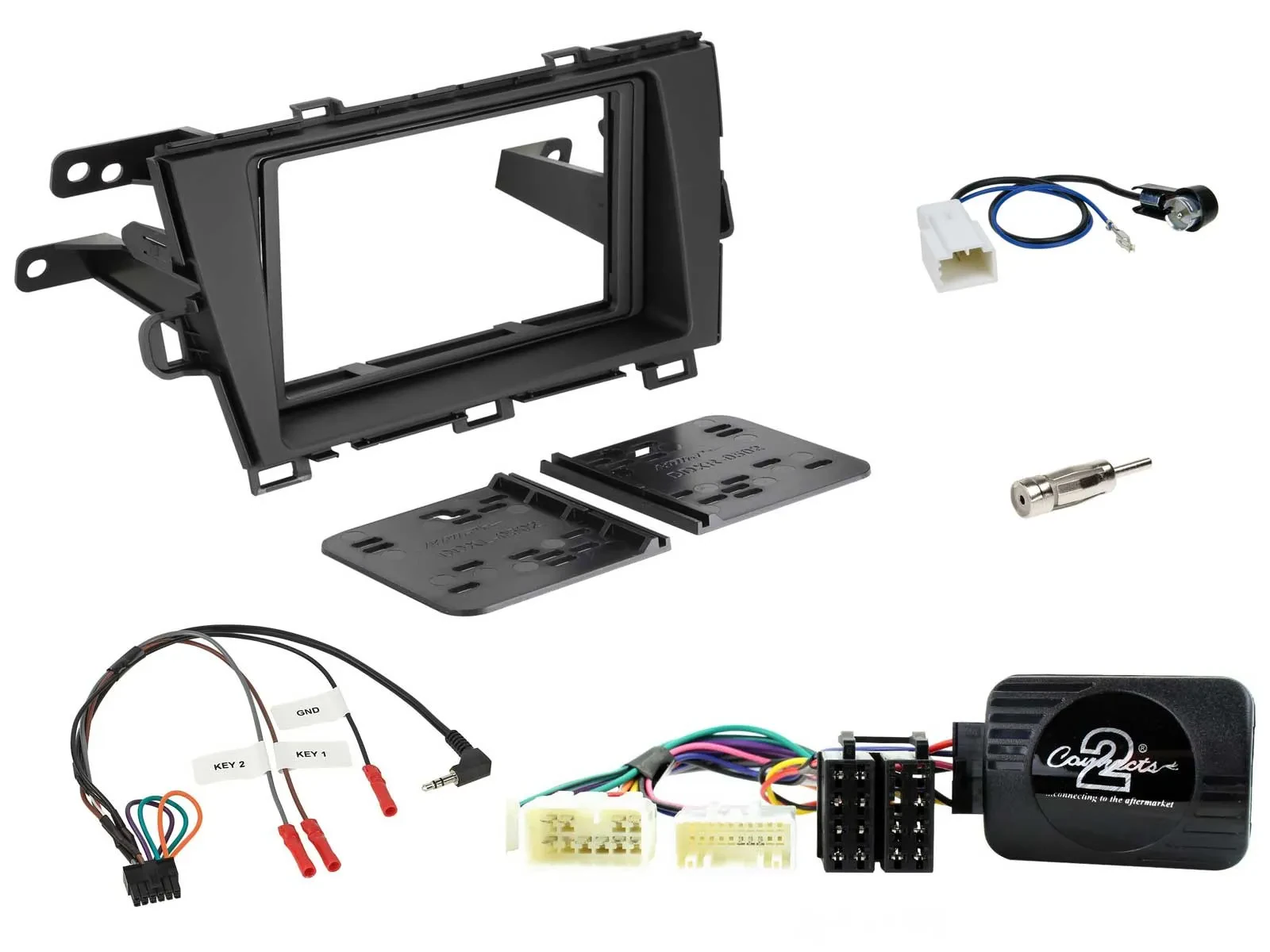Radioset Lenkradadapter Doppel DIN Autoradio für Toyota Prius 2009-2016