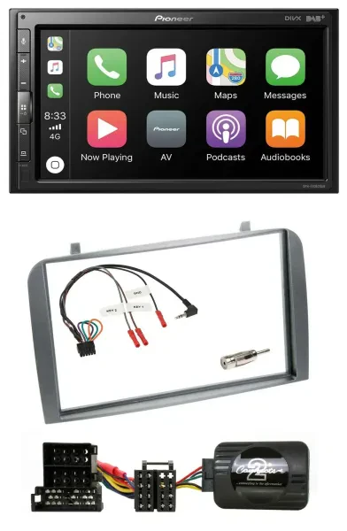 Pioneer USB Lenkrad DAB 2DIN Bluetooth Autoradio für Alfa Romeo GT 147 2000-2008