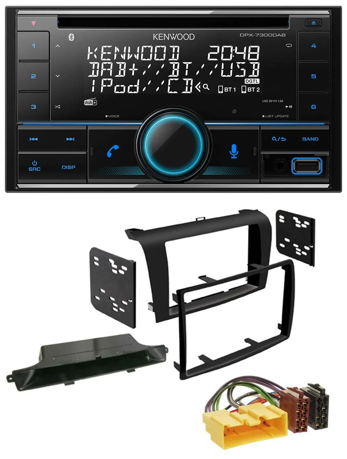 Kenwood CD 2DIN DAB USB MP3 Bluetooth Autoradio für Mazda 3 (2003-2009)