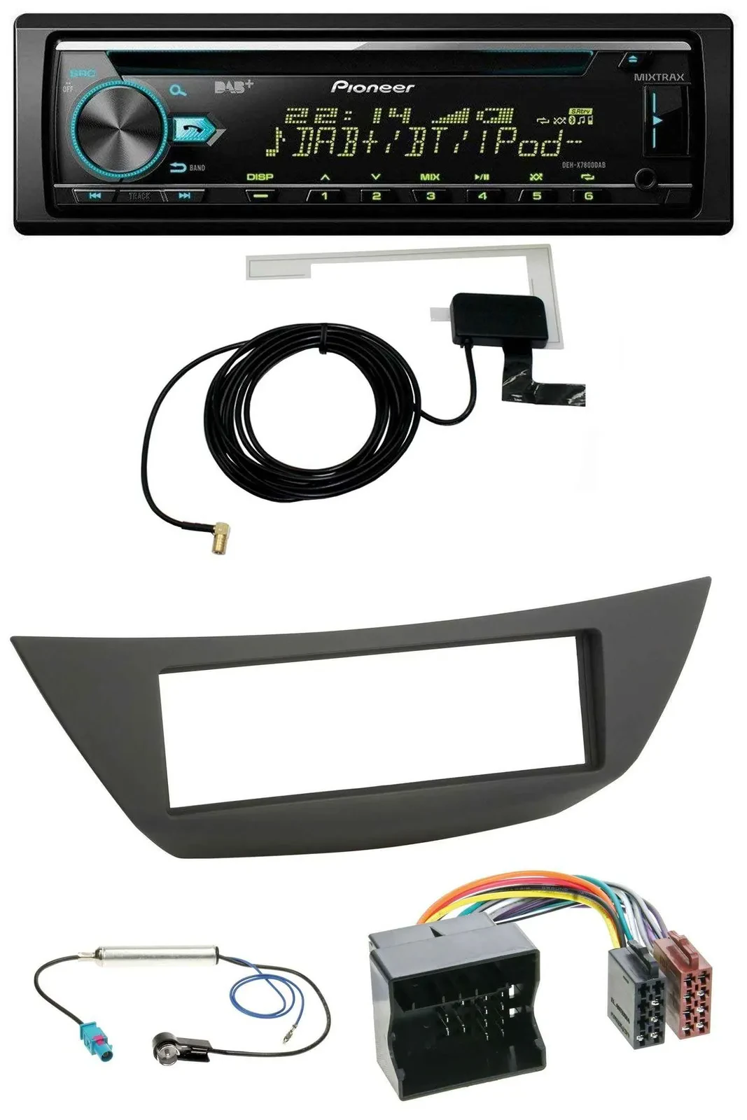 Pioneer MP3 AUX CD USB DAB Autoradio für Renault Laguna 3 (ab 2008)