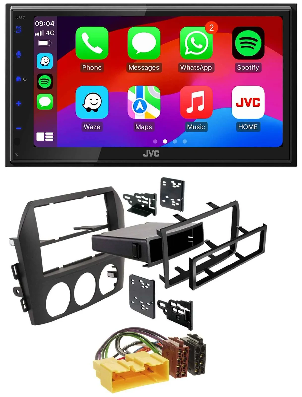 JVC Bluetooth USB MP3 2DIN DAB Autoradio für Mazda MX 5 NC 2005-2008