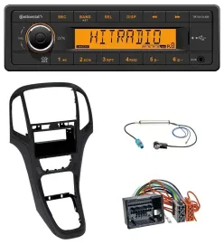 Автомагнитола Continental 1 DIN USB/AUX MP3 для Opel Astra J (с 2009), перламутровый чёрный