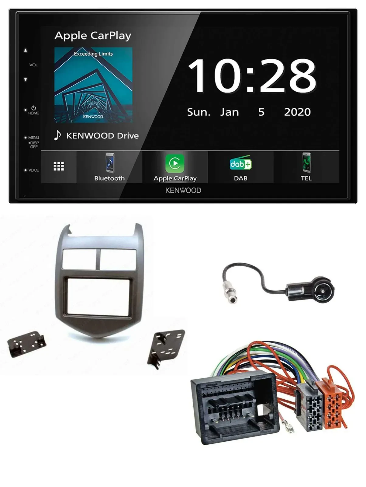 Kenwood Bluetooth MP3 DAB USB 2DIN Autoradio für Chevrolet Aveo Sonic ab 2011 du