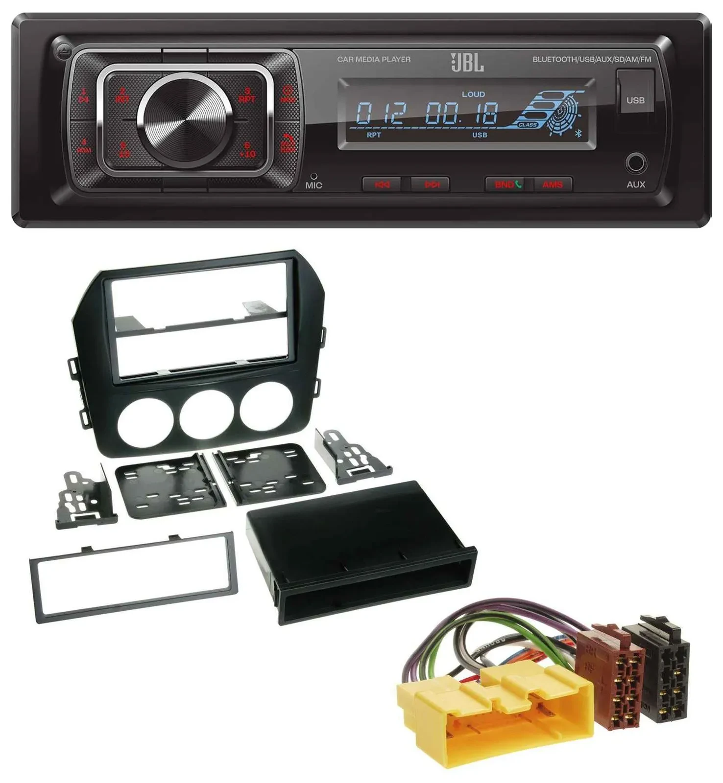 JBL SD AUX MP3 USB Bluetooth Autoradio für Mazda MX-5 (ab 2008)