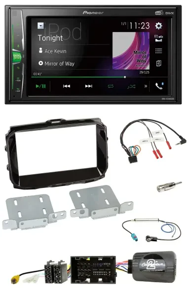 Pioneer 2DIN Lenkrad DAB USB Bluetooth Autoradio für Alfa Giulietta 2014-2021 pi