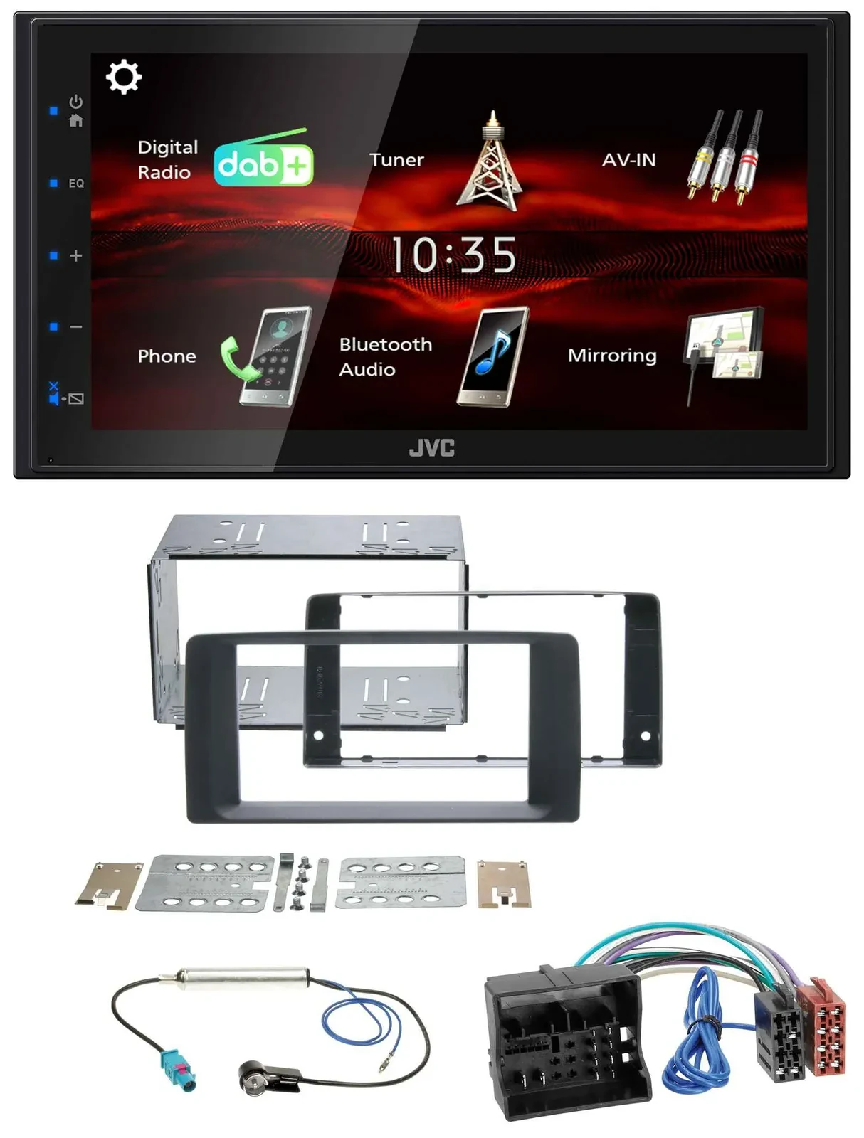 JVC USB Bluetooth MP3 DAB 2DIN Autoradio für MAN TGA TGX TGL TGM TGS 2017-2023