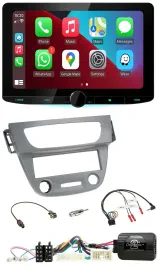 Kenwood Lenkrad USB DAB Bluetooth Autoradio für Renault Megane 3 2012-2014 grau