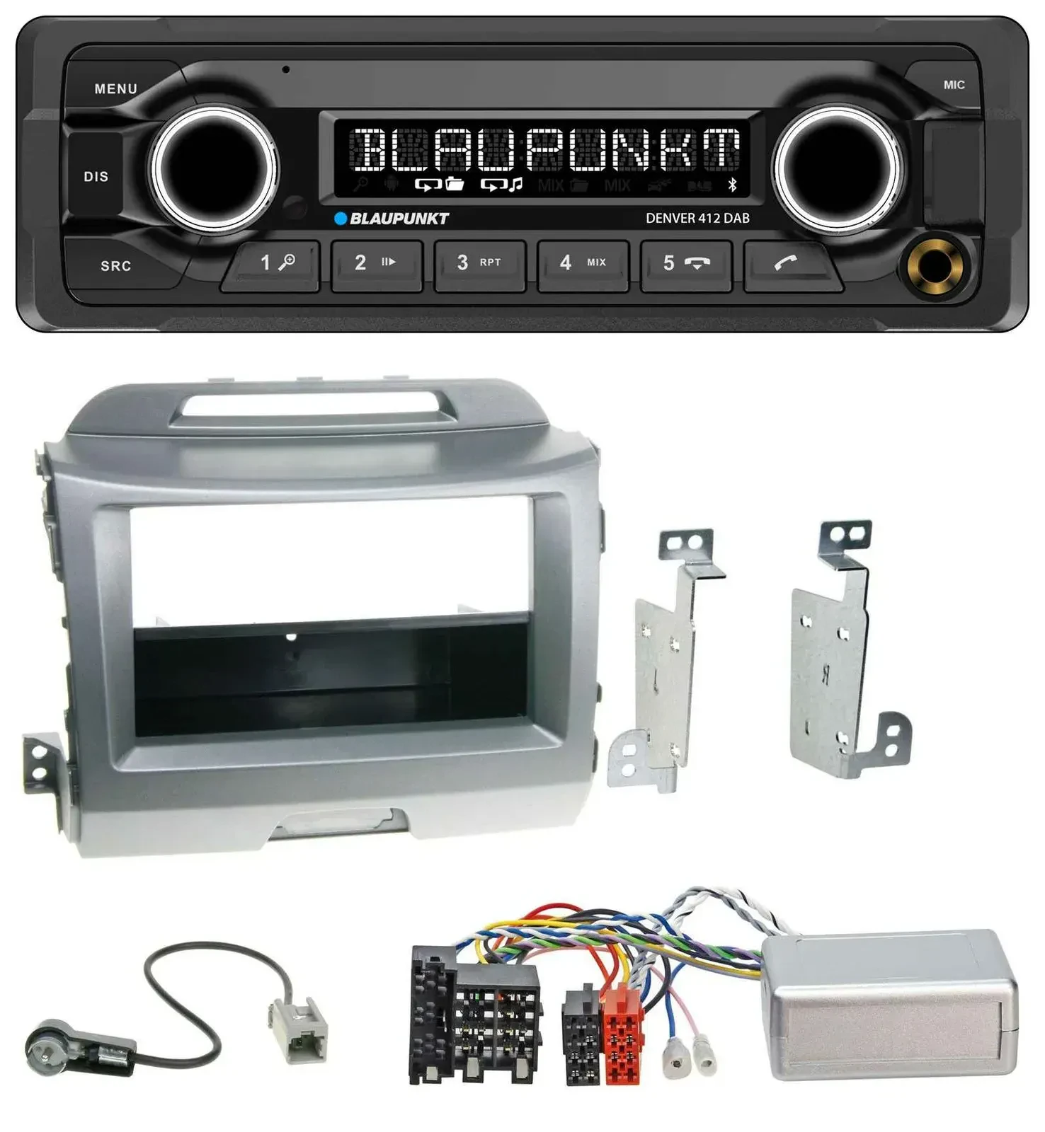 Blaupunkt Bluetooth DAB Lenkrad USB Autoradio für Kia Sportage 3 2010-15 silber