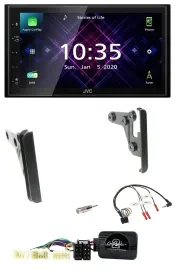 Автомагнитола JVC 2DIN DAB, Bluetooth, USB для Toyota FJ (с 2007) с поддержкой управления на руле