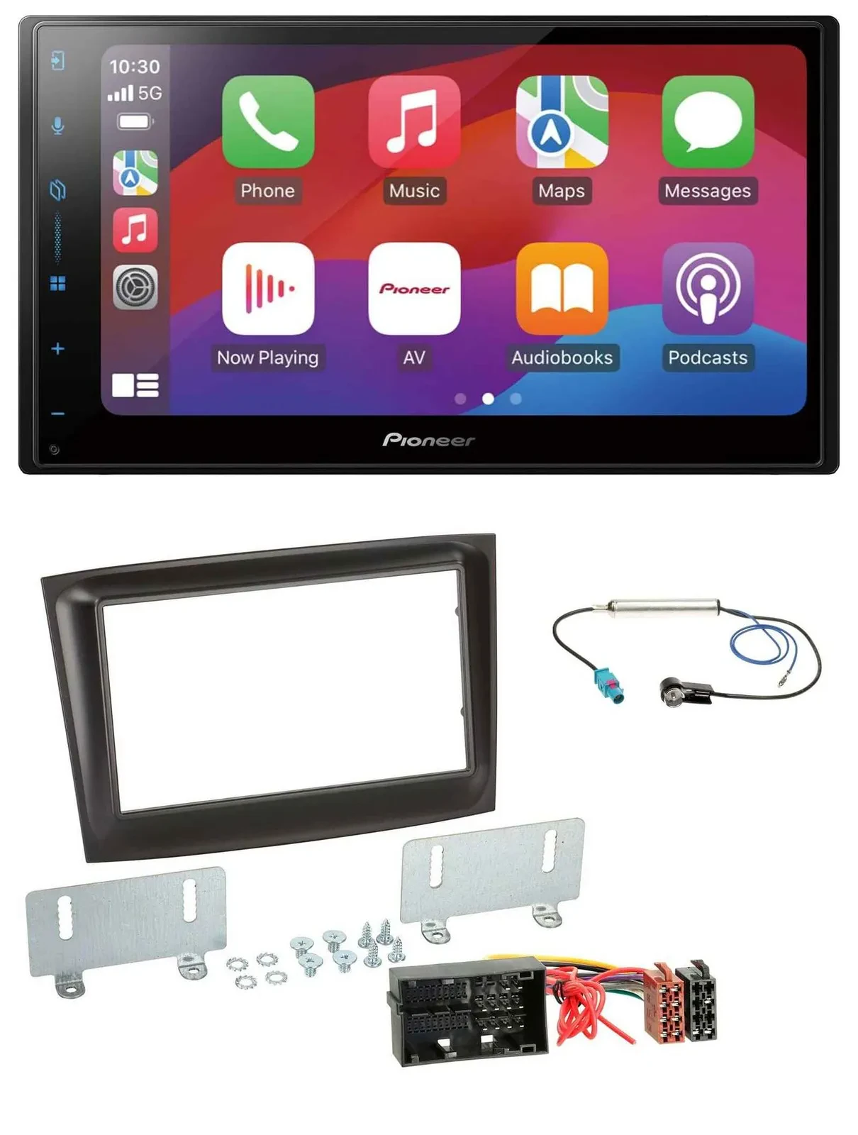 Pioneer DAB USB MP3 Bluetooth 2DIN Autoradio für Fiat Doblo ab 2015 schwarz