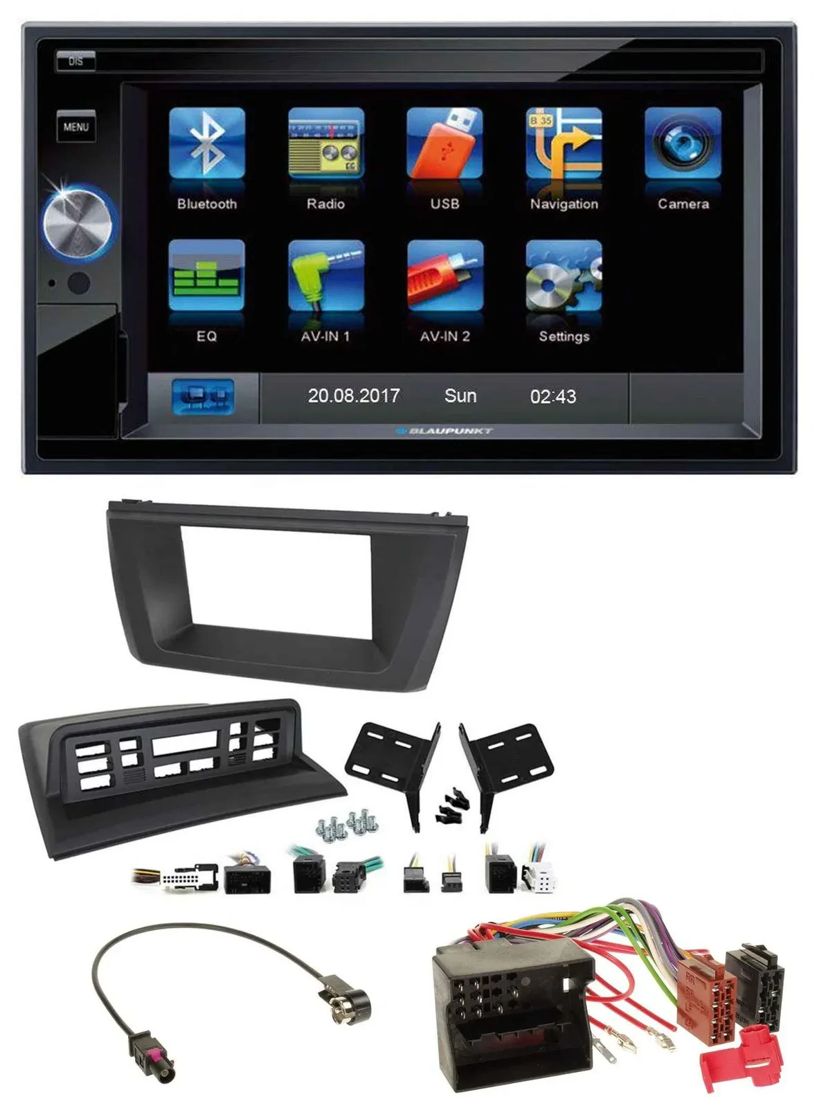 Автомагнитола для BMW X3 E83 Blaupunkt 2DIN Bluetooth USB AUX SD MP3 (2004–2010)