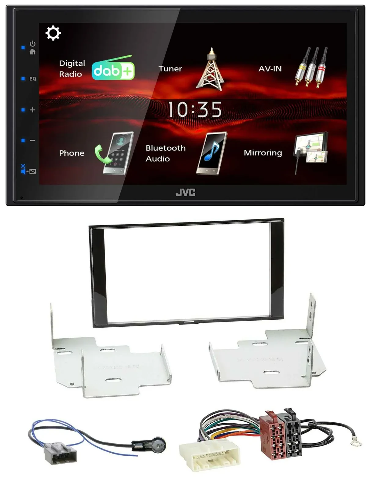Автомагнитола JVC 2-DIN USB Bluetooth MP3 DAB для Nissan Micra и Note (с 2013)