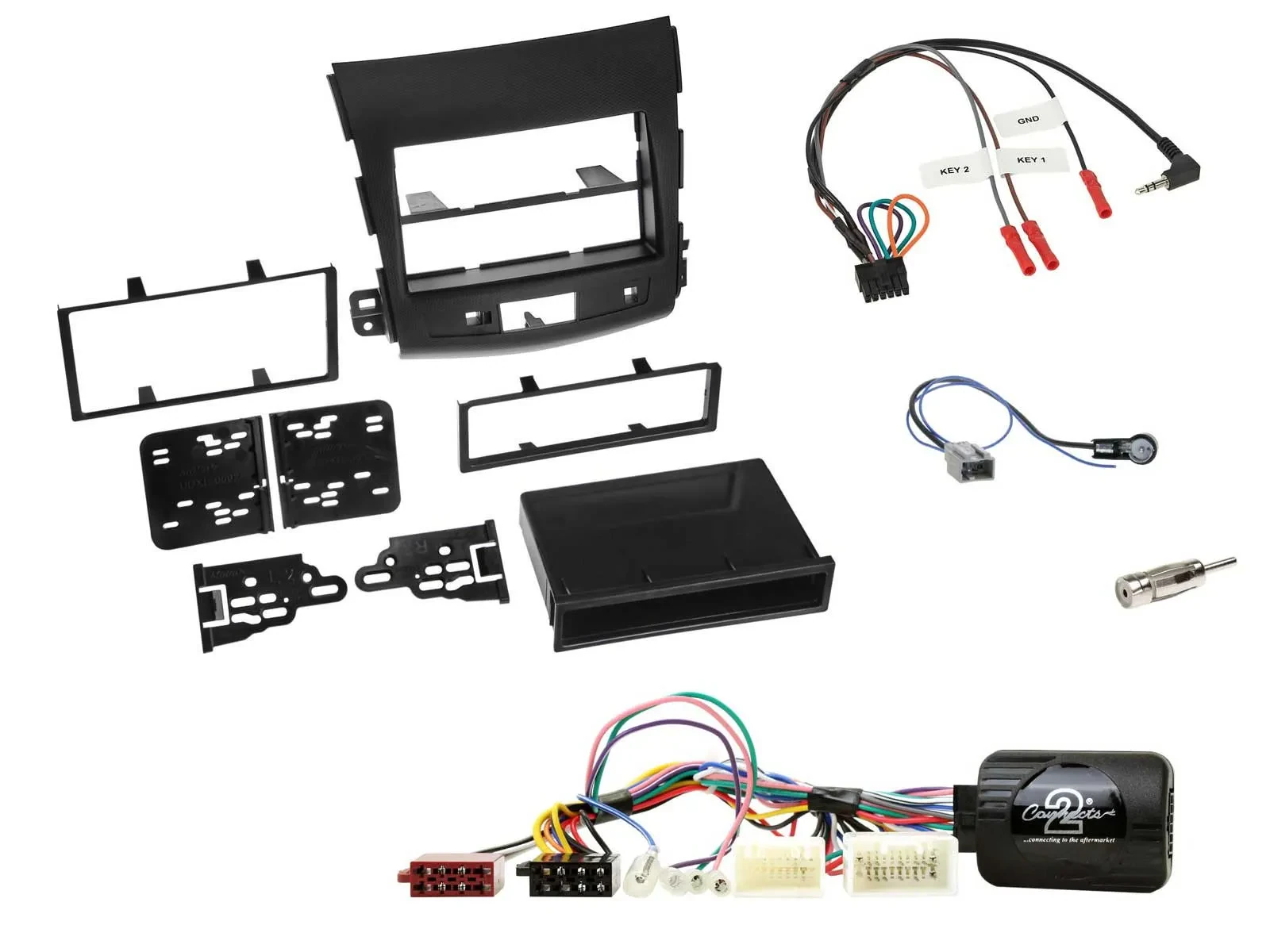 Radioset Lenkradadapter DIN Autoradio für Mitsubishi Outlander aktiv 2007-2012