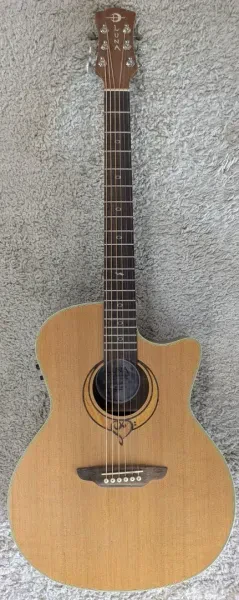 Luna Heartsong Grand Concert Acoustic Electric Guitar with USB Plugin, SONG GC