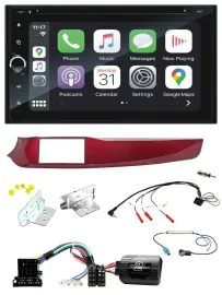 Blaupunkt 2DIN Bluetooth DAB USB DVD Lenkrad Autoradio für Alfa Giulietta rot 94