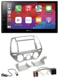 Pioneer DAB USB MP3 Bluetooth 2DIN Autoradio für Hyundai i20 12-14 man. Klima