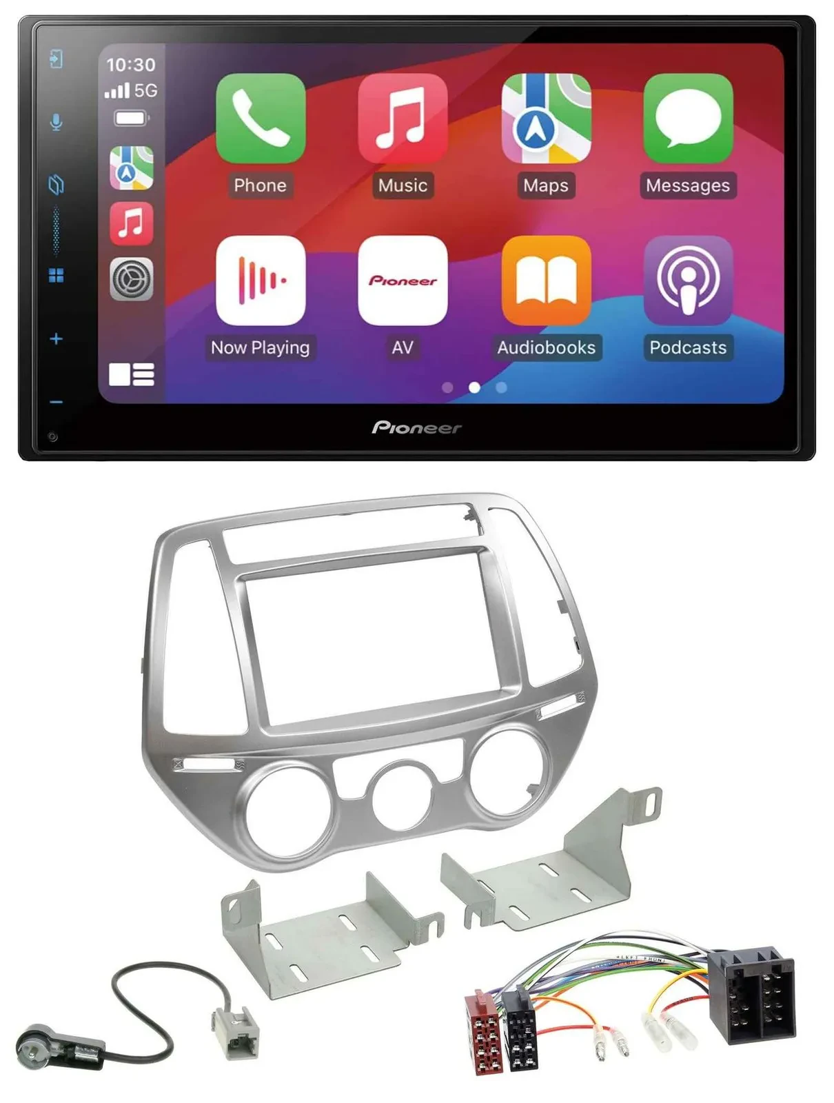 Pioneer DAB USB MP3 Bluetooth 2DIN Autoradio für Hyundai i20 12-14 man. Klima