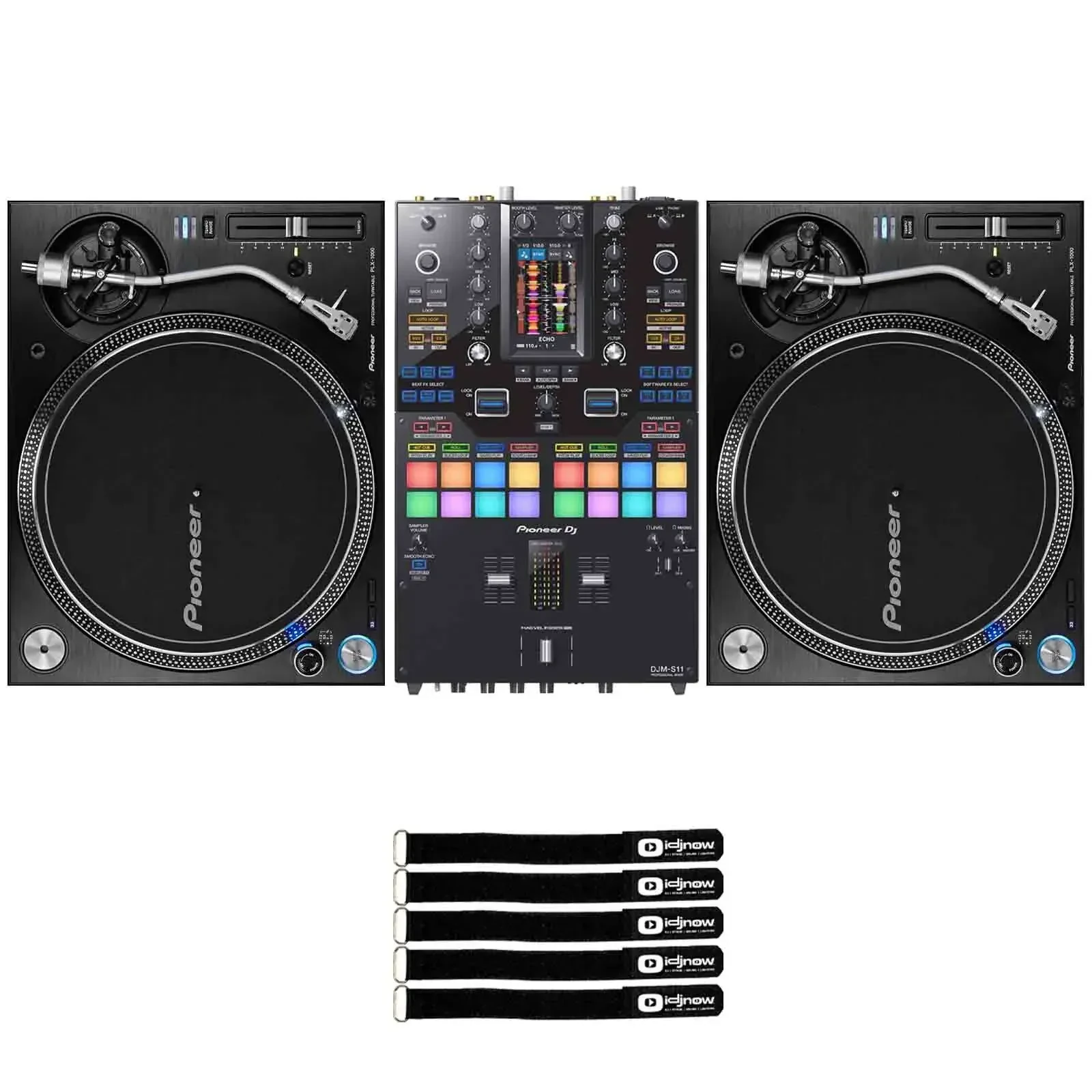 DJ-микшер Pioneer DJM-S11 + PLX-1000 (набор, пара проигрывателей), 2-канальный