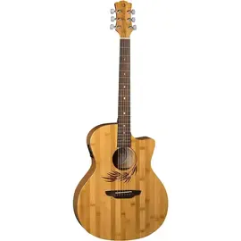 Электроакустическая гитара Luna Guitars Woodland Bamboo Grand Auditorium Acoustic-Electric Guitar Natural