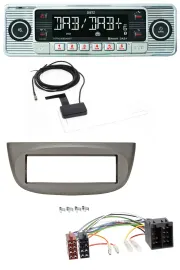 Автомагнитола для Renault Twingo (2007–2012) Dietz Bluetooth, USB, MP3, DAB бежево-серая