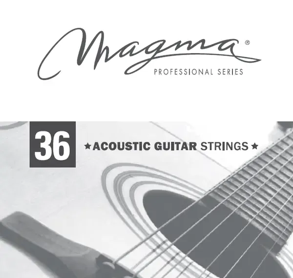Струна одиночная для акустической гитары Magma Strings GA036PB Phosphor Bronze 036