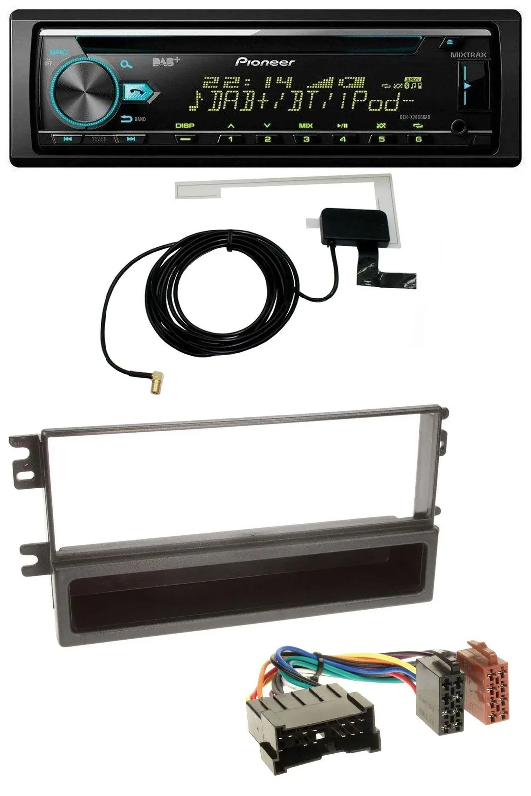 Автомагнитола Pioneer CD/MP3, USB, AUX, DAB для Kia Shuma 2, Sephia II, Mentor