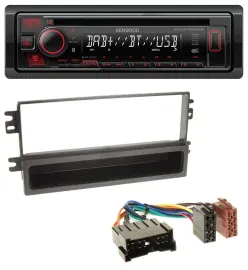 Автомагнитола Kenwood MP3/CD/USB, Bluetooth, DAB для Kia Carnival (2001–2006) и Carens (с 2003)