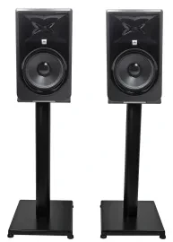 Pair JBL 308P MkII 8" Powered Studio Monitor Monitoring Speakers+21" Stands