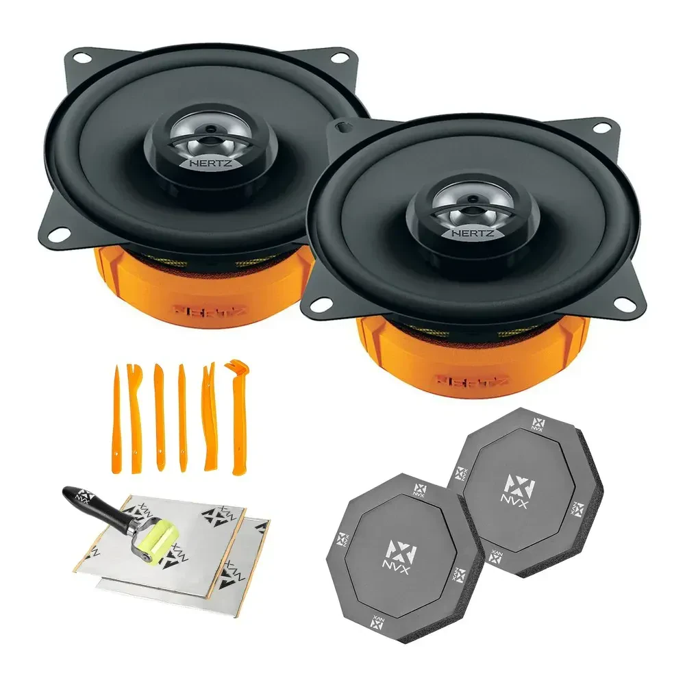 Hertz DCX100.3 4" Coaxial Car Speakers with Installation Accessories