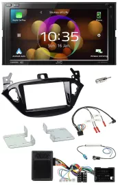 JVC DAB Lenkrad 2DIN Bluetooth USB Autoradio für Opel Adam ab 2013 Corsa E