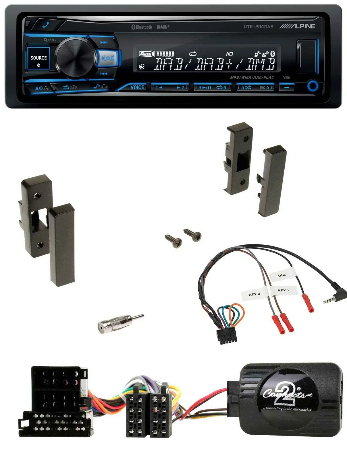 Alpine USB Bluetooth DAB Lenkrad Autoradio für Audi A3 8L 1996-2000