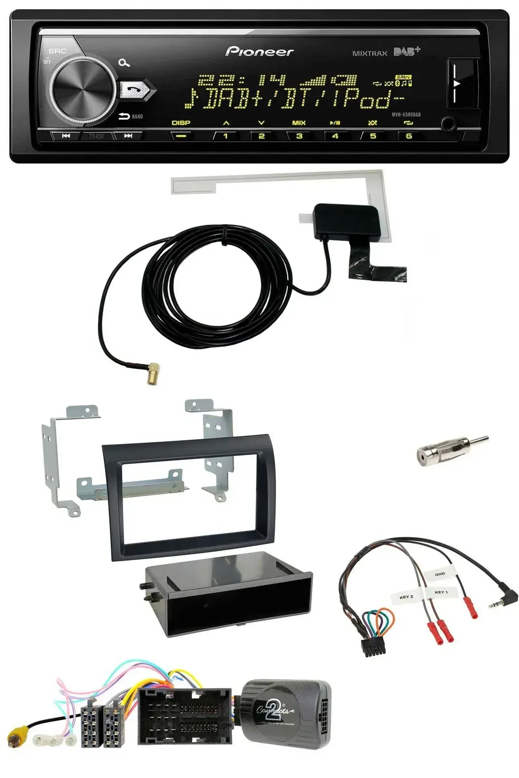 Автомагнитола для Citroen Jumper (с 2014) Pioneer Bluetooth, DAB, USB, с поддержкой управления на руле