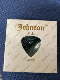 Box of 144 Johnson Green Pearloid Extra Heavy Gauge Celluloid Guitar Picks