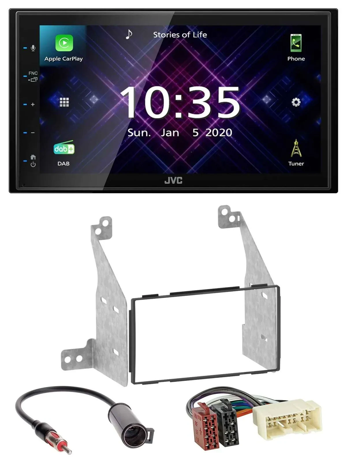 JVC DAB 2DIN MP3 Bluetooth USB Autoradio für Nissan Pathfinder 04-07