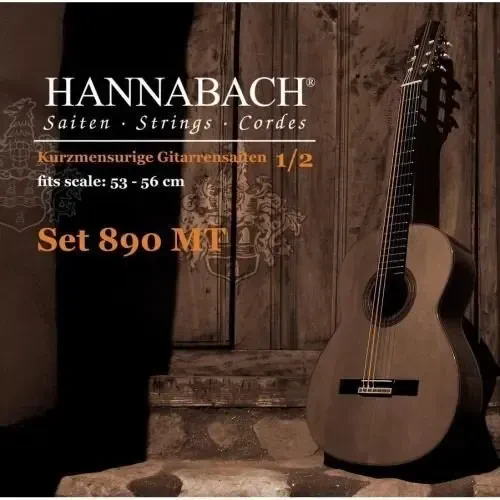 Струны для уменьшенной 1/2 классической гитары Hannabach 890MT12 KINDER GUITAR SIZE