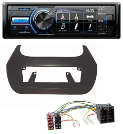 Автомагнитола для Citroen Nemo / Fiat Fiorino / Fiat Qubo / Peugeot B JVC Bluetooth, MP3, USB, DAB