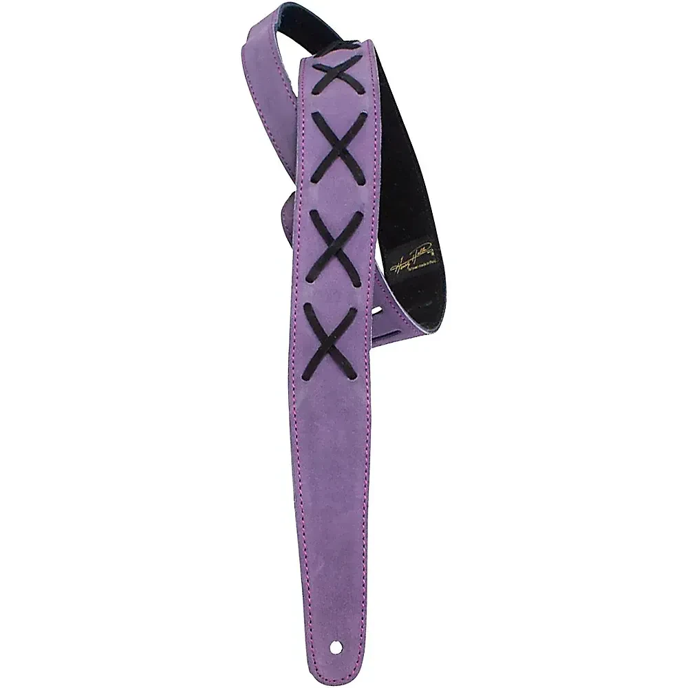 Ремень для гитары Henry Heller HPX-PUR Suede With X's Purple