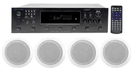 Technical Pro 6000w (6) Zone, Home Theater Bluetooth Receiver+(8) 6.5" Speakers