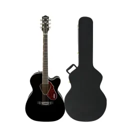 Gretsch G5013CE Rancher Junior Cutaway Acoustic Electric Guitar Black Bundle