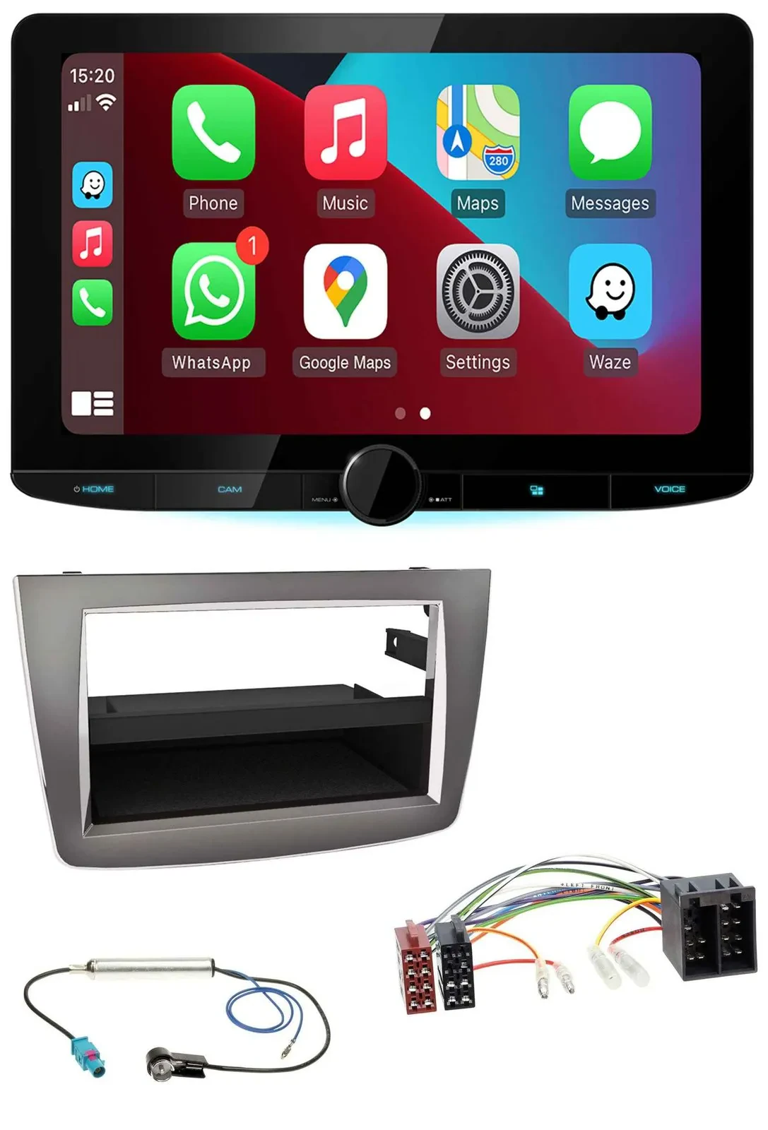 Kenwood MP3 USB DAB Bluetooth Autoradio für Alfa Romeo MiTo 955 08-14 ISO dunkel