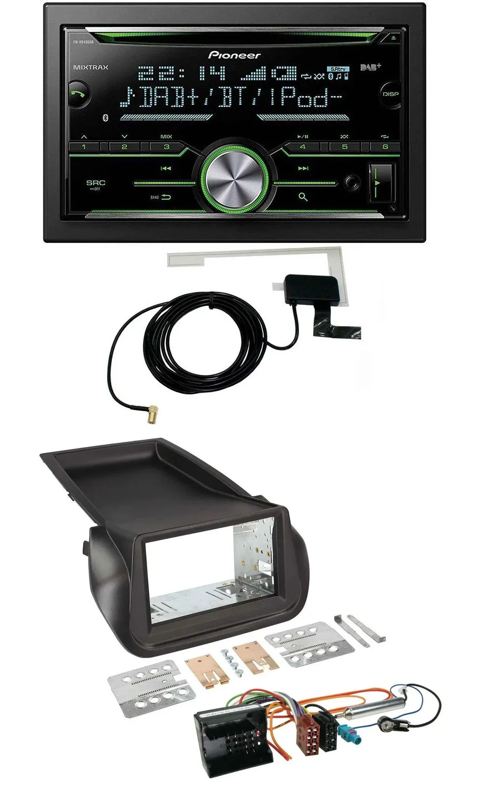 Pioneer CD USB MP3 Bluetooth 2DIN DAB Autoradio für Citroen Nemo Peugeot Bipper