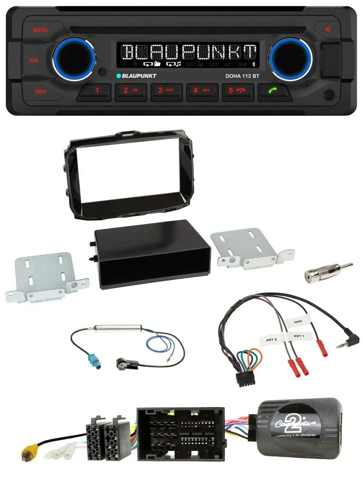 Blaupunkt Lenkrad MP3 CD Bluetooth USB Autoradio für Alfa Giulietta 13-21 piano-