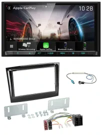 Kenwood MP3 2DIN USB DAB Bluetooth Autoradio für Fiat Doblo ab 15 piano schwarz