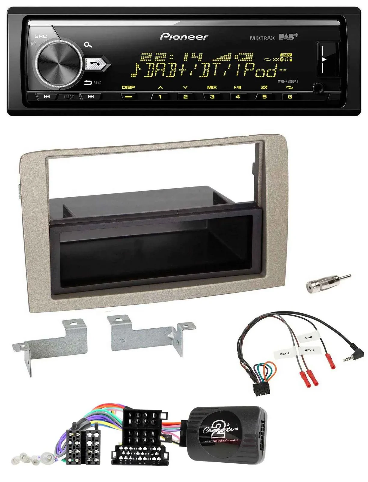 Pioneer Bluetooth USB DAB Lenkrad Autoradio für Lancia Musa 2004-2012