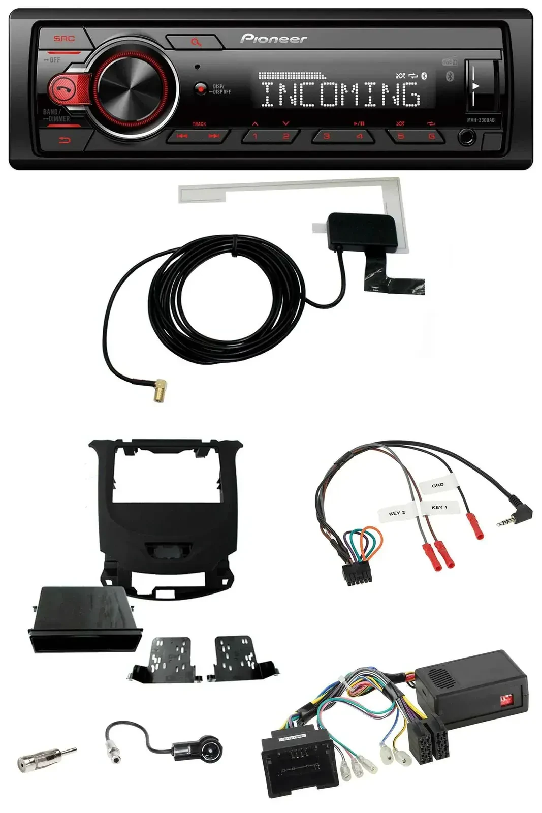 Автомагнитола для Chevrolet Cruze (с 2016) Pioneer DAB Bluetooth USB, поддержка управления на руле, черный (piano black)