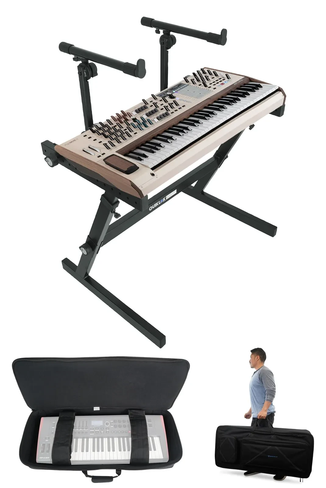 Arturia POLYBRUTE 12 V 61-Key Midi USB Keyboard Controller+Z-Style Stand+Bag