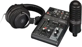 Yamaha AG03MK2 LSPK Live Stream Pack, Black w/ Mixer, Headphones, Microphone