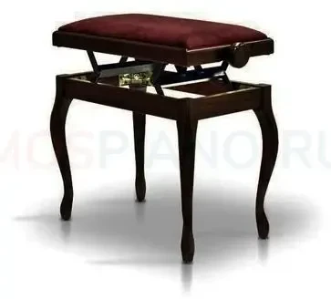 Банкетка Hidrau BG200 Mahogany Gloss 3 (TC4), полированное красное дерево, коричневый вельвет