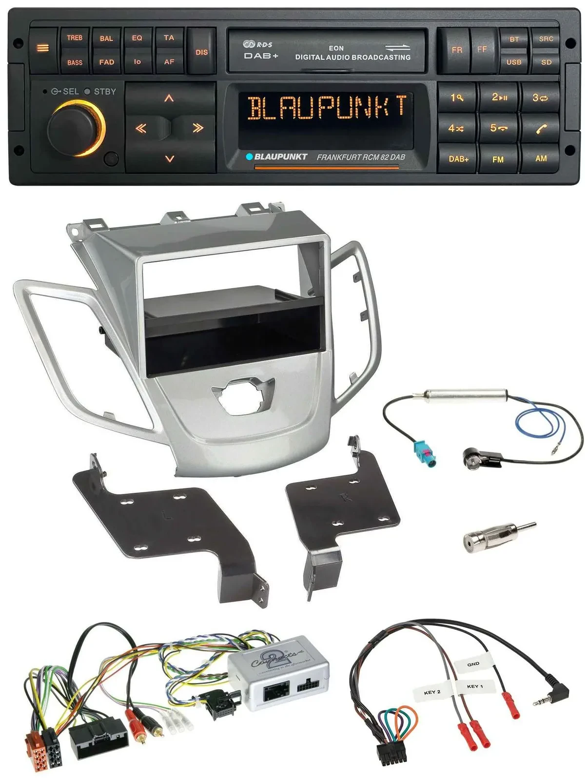 Blaupunkt USB DAB SD Lenkrad Bluetooth Autoradio für Ford Fiesta 2010-17 ohne Di