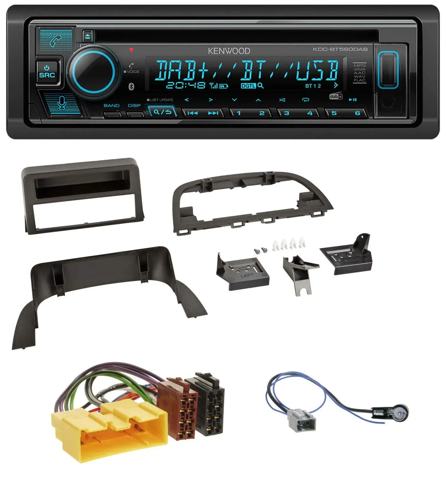 Kenwood Bluetooth DAB CD MP3 USB Autoradio für Mazda 3 (2013-2019)